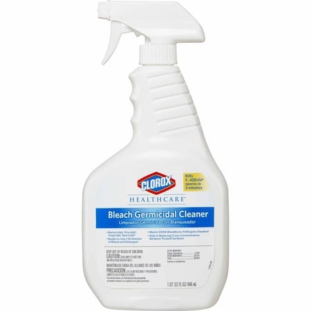 Clorox Healthcare Bleach Germicidal Surface Disinfectant Cleaner Pump Spray Liquid 32 oz. Bottle Fruity Floral Bleach Scent, 6PK 68970